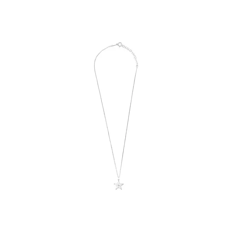Radiant 925 Sterling Silver With Zircon And Platinum Necklaces Women's Silver-1