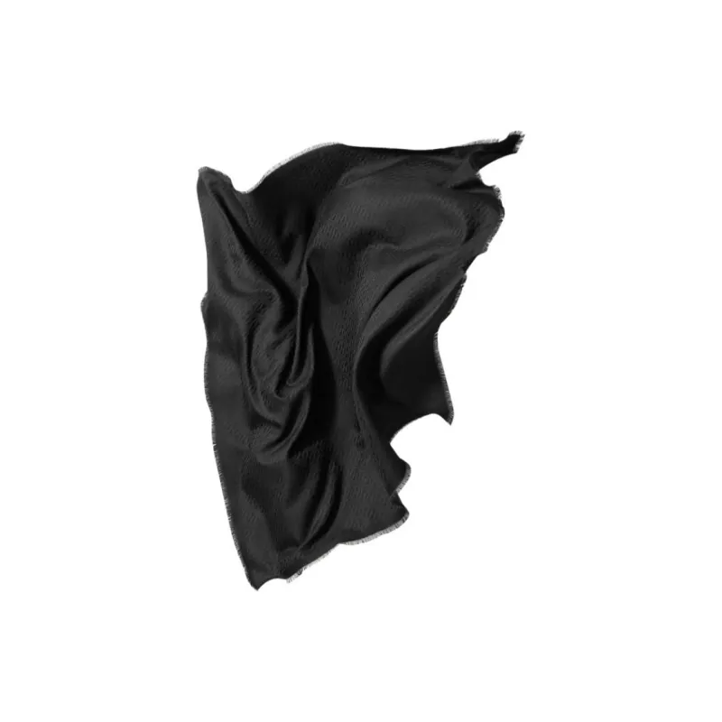 CARTIER Wool Silk Shawls Unisex Black-2