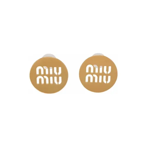 MIU MIU Gold Plated Earrings Women's Gold
