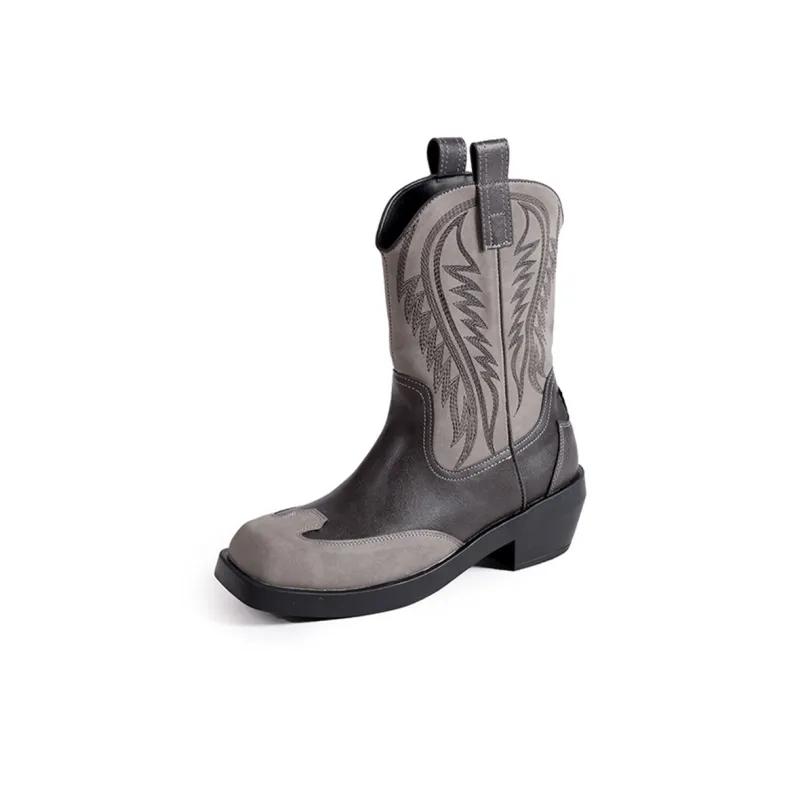 A Poinsettia Princess Ankle Boots Women's Gray-0