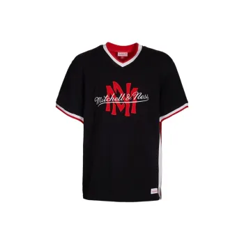 Mitchell & Ness T Shirt Unisex Black Red