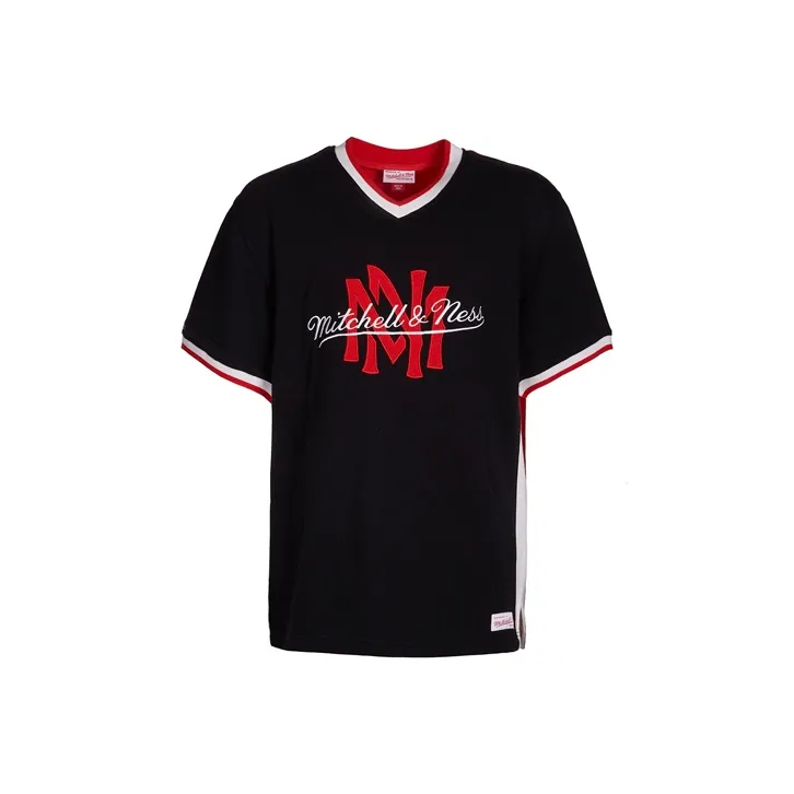 Mitchell & Ness T Shirt Unisex Black Red-0