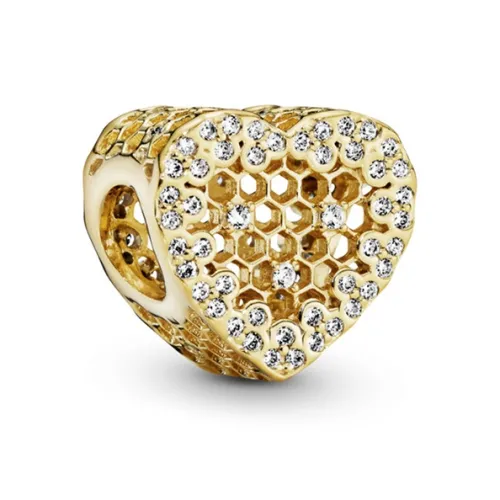 Pandora 925 Sterling Silver With 18K Gold Pendants Women's