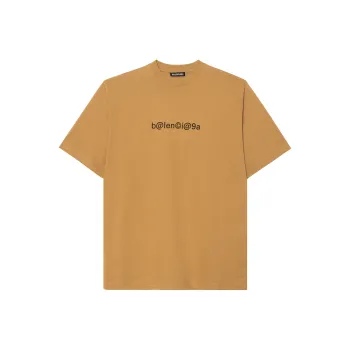 Balenciaga T Shirt Loose Fit Style Men's Khaki