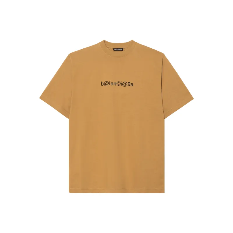 Balenciaga T Shirt Loose Fit Style Men's Khaki-0