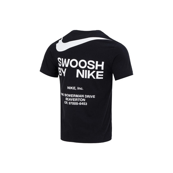 NIKE BIG JUMBO GIANT SWOOSH T-SHIRT LARGE BLACK WHITE XL