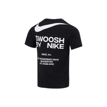 Nike Sportswear Big Swoosh Running Gym Cotton T Shirt Black