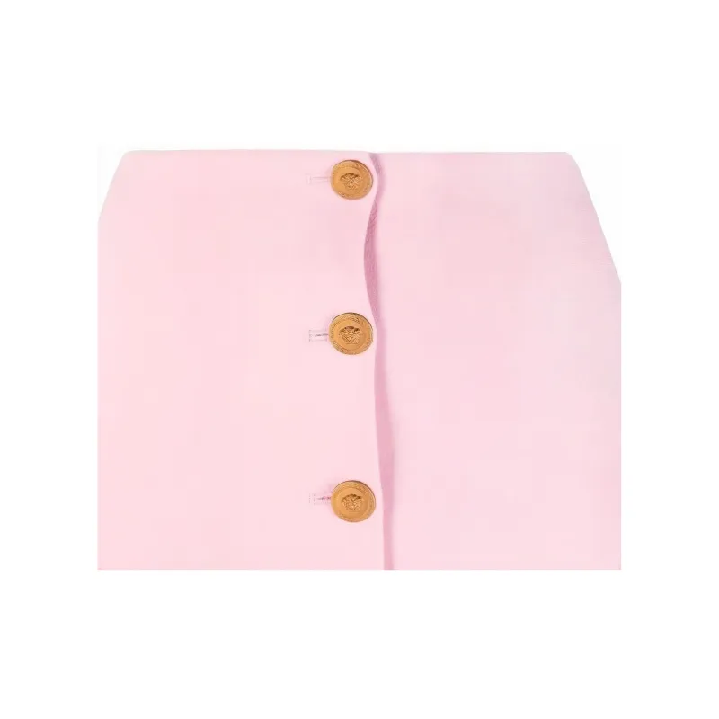VERSACE Button Up A Line Mini Skirt-3