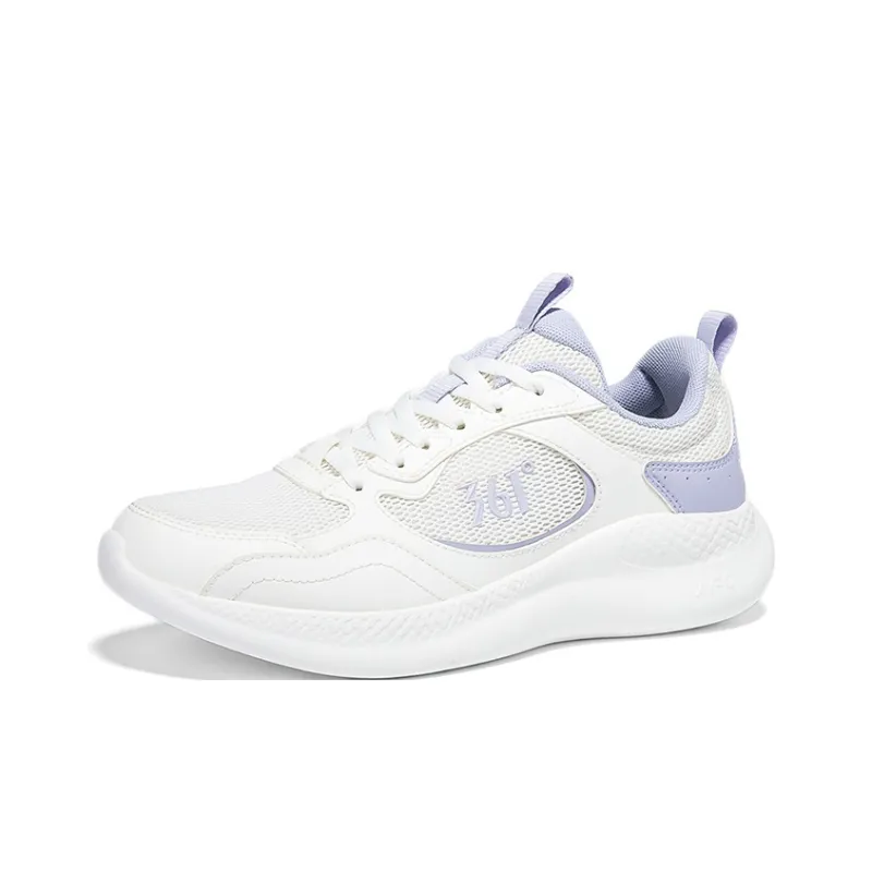361° Cushioning, Breathable, Lightweight Low Top Casual Running Shoes Women's Feather White Chalk Purple-2