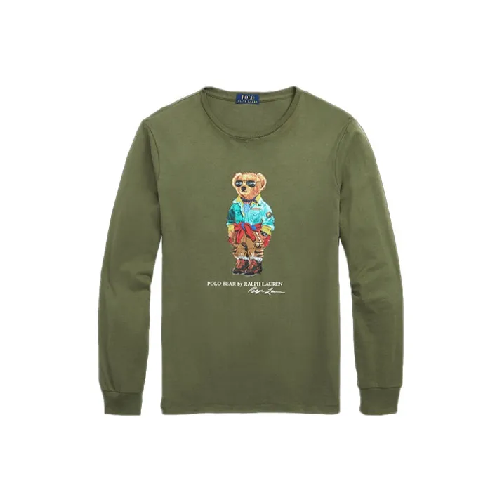 Polo Ralph Lauren T Shirts Men Army Green-0
