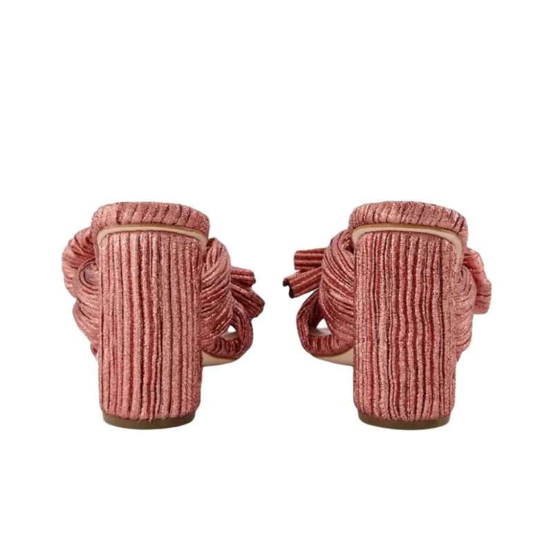 Loeffler Randall Slide Slippers 8cm Women's Pink-4