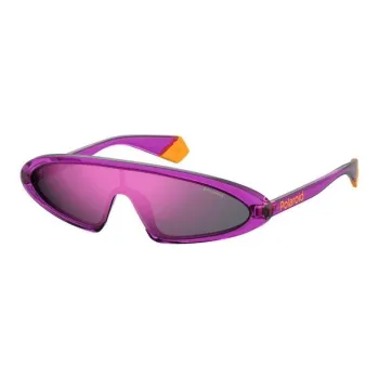 Polaroid Polycarbonate Irregular Shape Sunglasses Unisex Purple