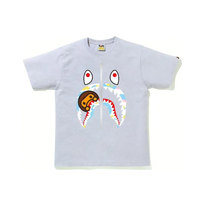 Bape Multi Camo Milo Shark Tee-1