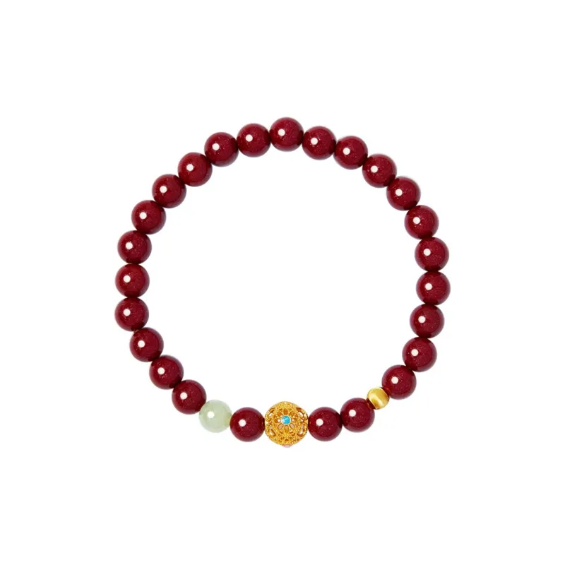 JKEM Cinnabar Jade Bracelets Women's-0