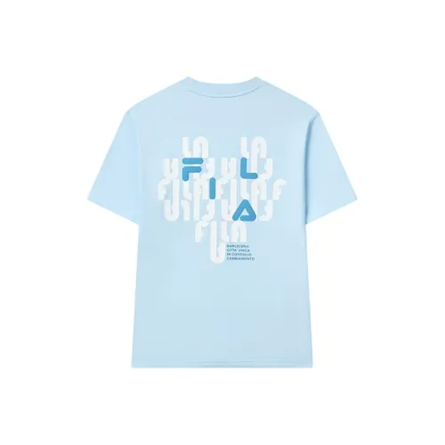 FILA SS23 Drop Shoulder Sleeve T Shirt Unisex Laiwu Blue
