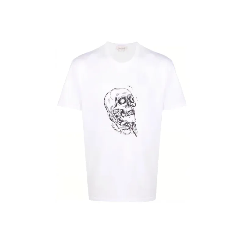 Alexander McQueen T Shirts Men White-0