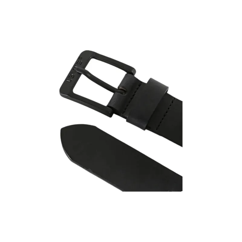 Levi's Letter Logo Print Leather Leather Belts Men's Black Width 3.5CM-4