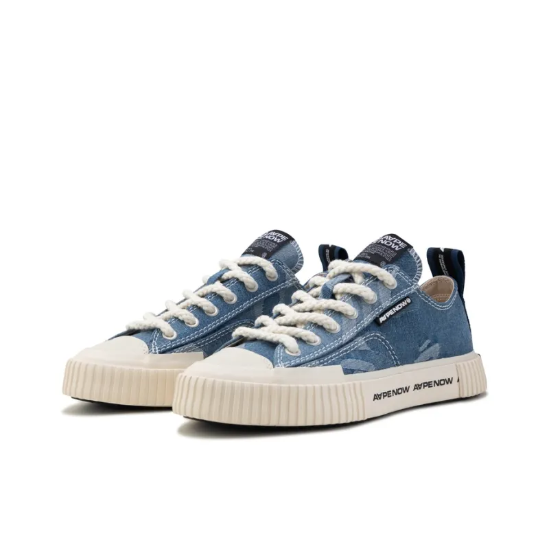 Aape Low Top Canvas Shoes Unisex Blue-1