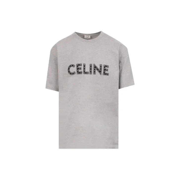CELINE T Shirts Men Gray-0