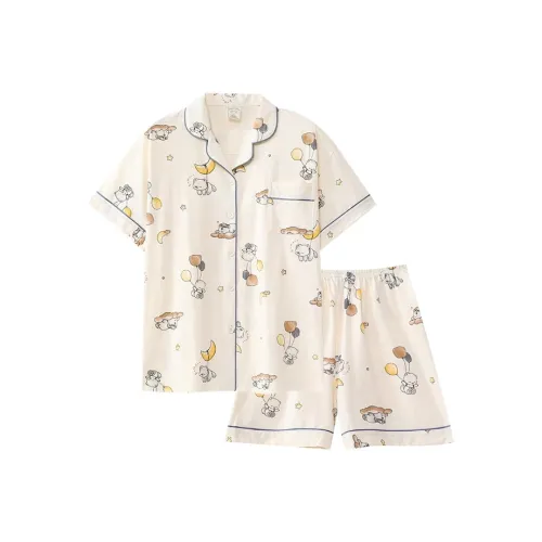 O'MESIK Pajama Set Women's Custard