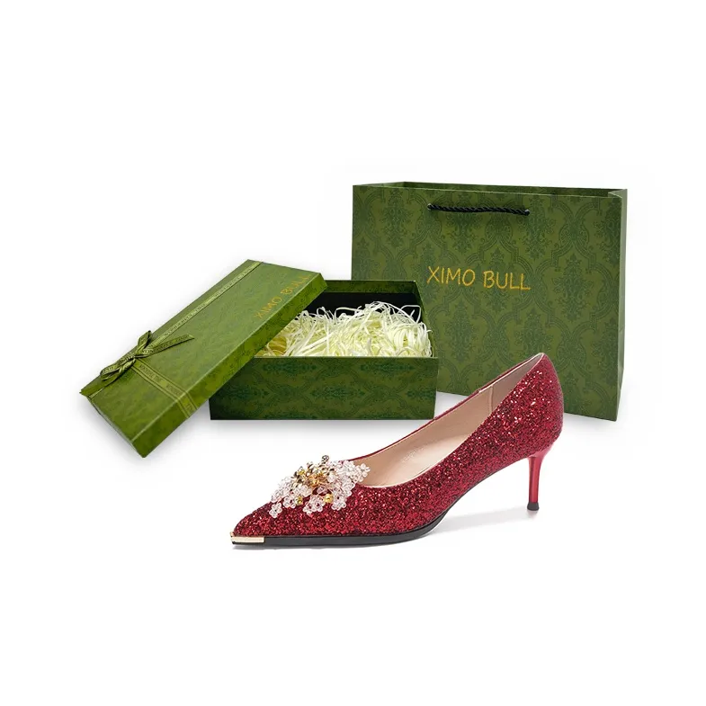 XIMO BULL Slim Heel High Heels Women's-39