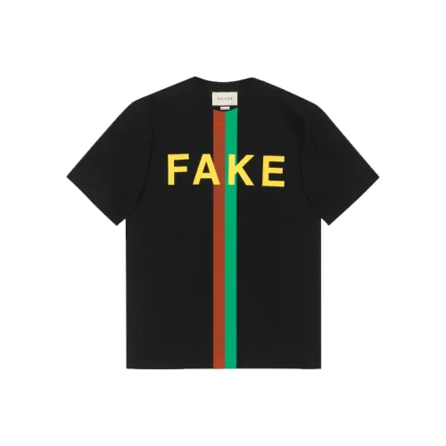 GUCCI Fake/Not Print Organic cotton T shirt