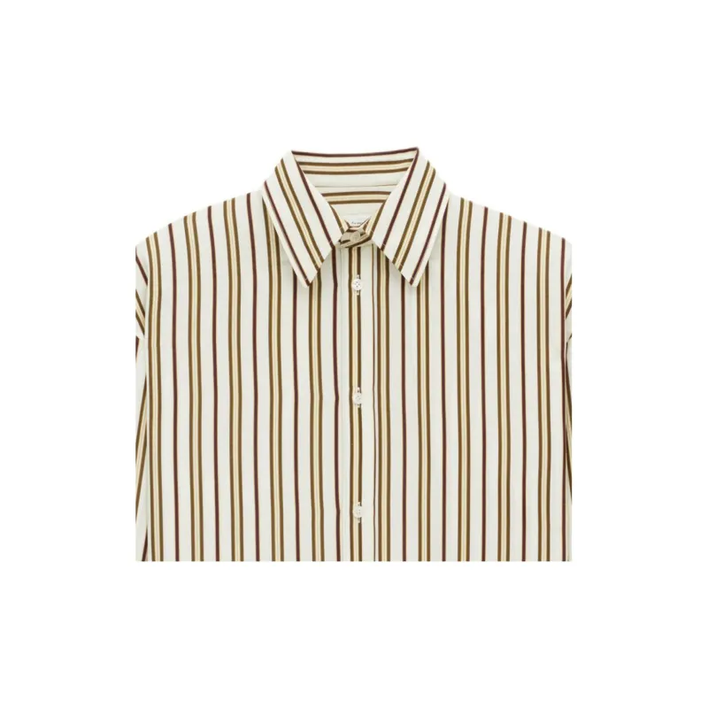 SAINT LAURENT Shirt Women's Burgundy Khaki-2