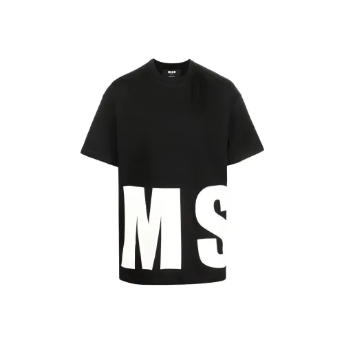 MSGM 블랙 남성 티셔츠