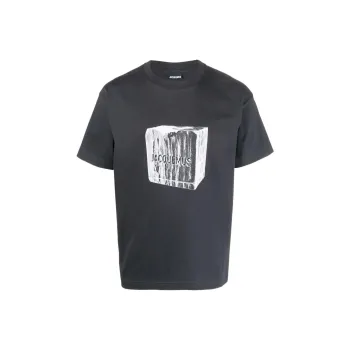 Jacquemus T-Shirts Men Gray Blue