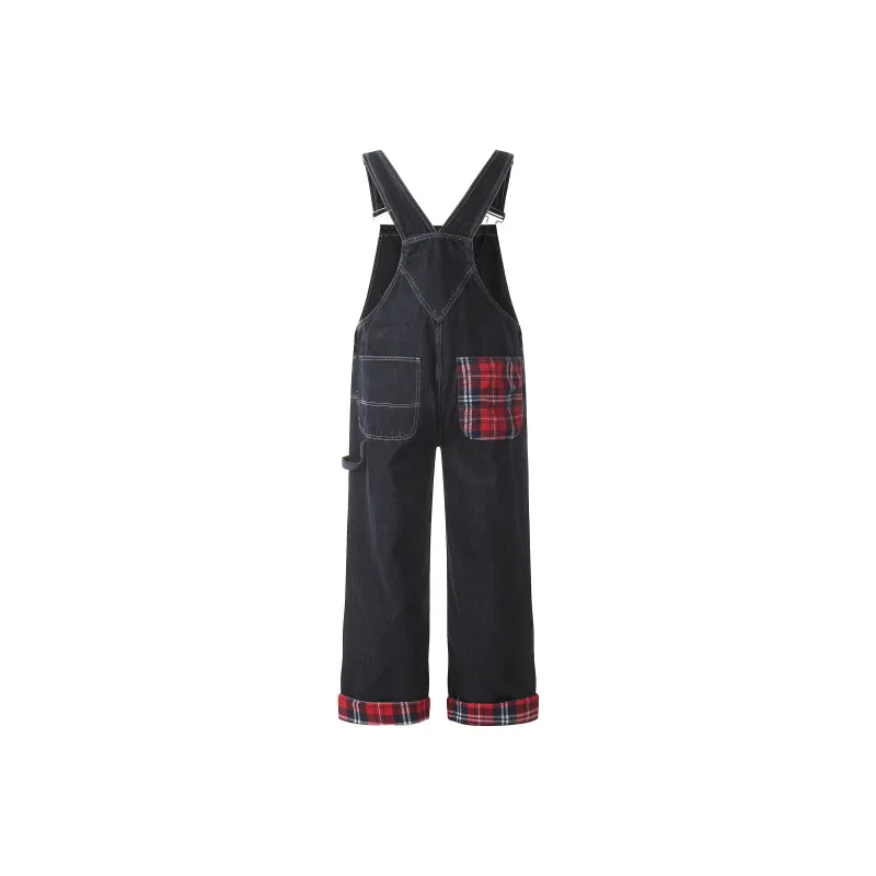 YINLEI Overalls Unisex Black-1