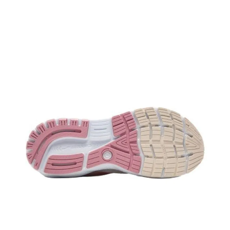 Brooks Ghost 16 Anti Slip Wear Resistant Low Top Casual Running Shoes Women's Beige Pink-3