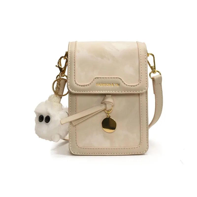 Yalu PU Cell Phone Pouch Crossbody Bags Shoulder Bags Regular Women's Black/Silver/Pink/White-22