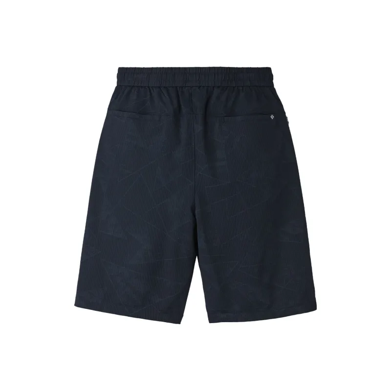 HLA Casual Shorts Men's Navy Blue Pattern 63-1