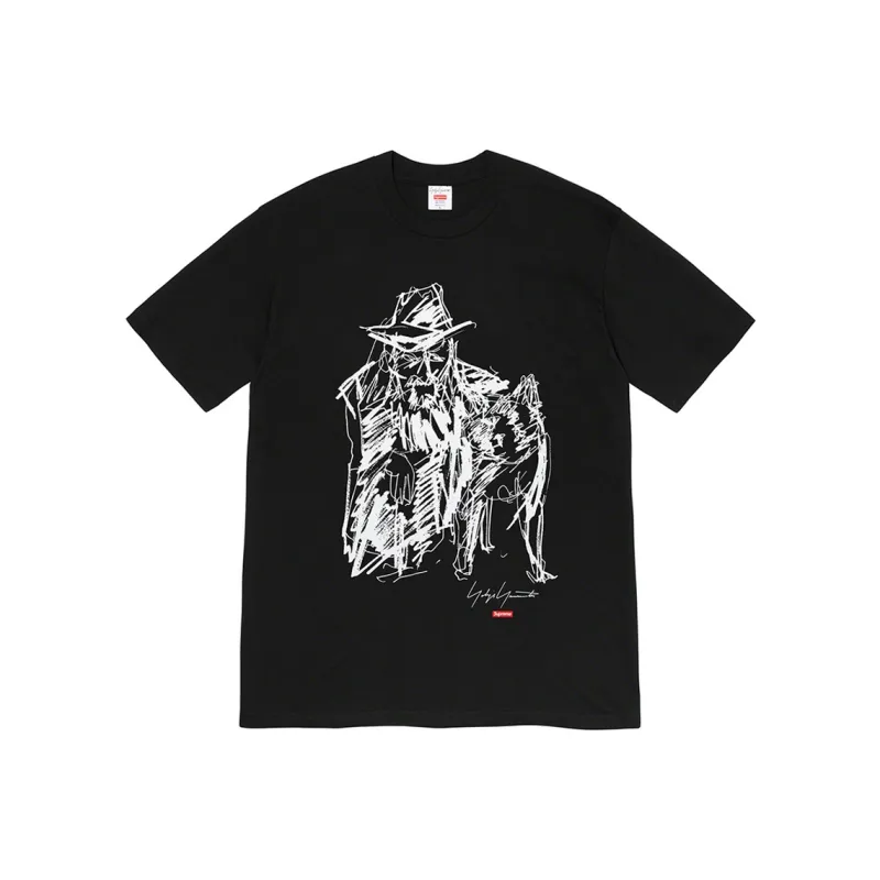 Supreme X Yohji Yamamoto Scribble Portrait Tee-1