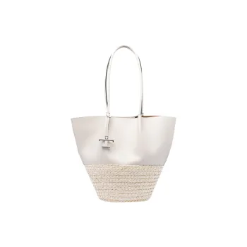 TOD'S Nappa Leather Tote Bag Shopping Bag Shoulder Bags Regular Women's White