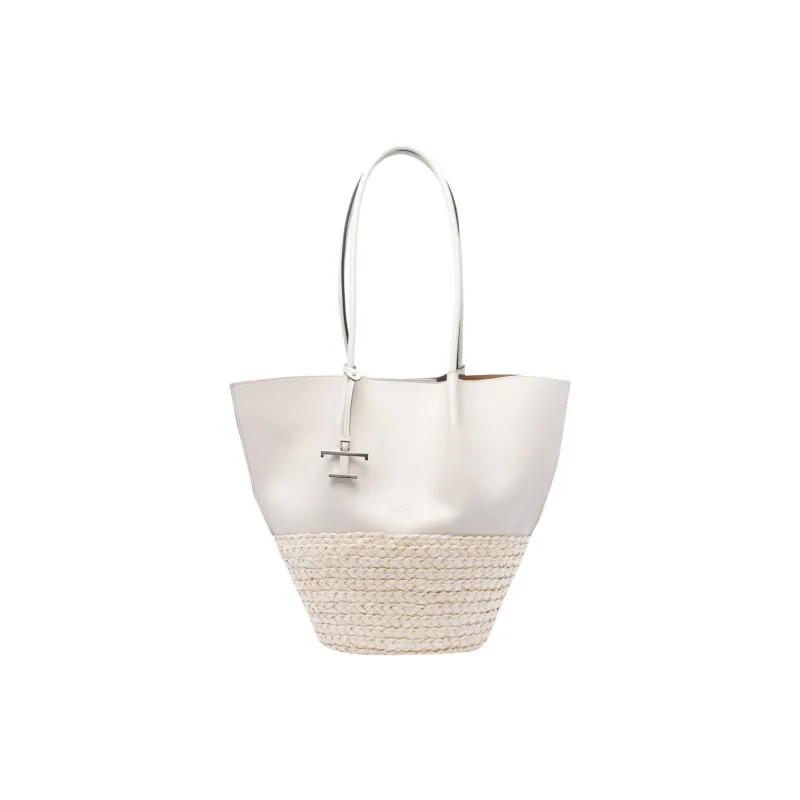TOD'S Nappa Leather Tote Bag, Shopping Bag, Shoulder Bag Regular Women's White-0