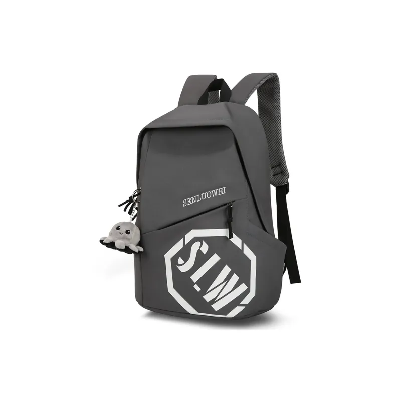 LUVISTRUE Nylon Backpack Unisex Gray/Black/Burgundy/Khaki/Blue-1
