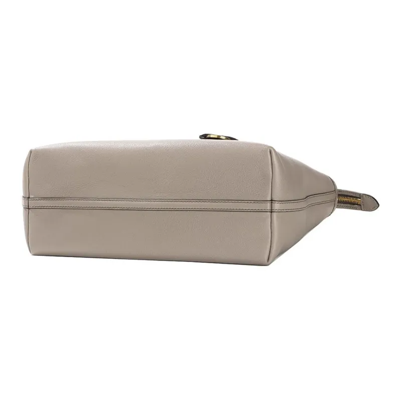 PRADA Calfskin Crossbody Bag Shoulder Bag Women's Taupe-5