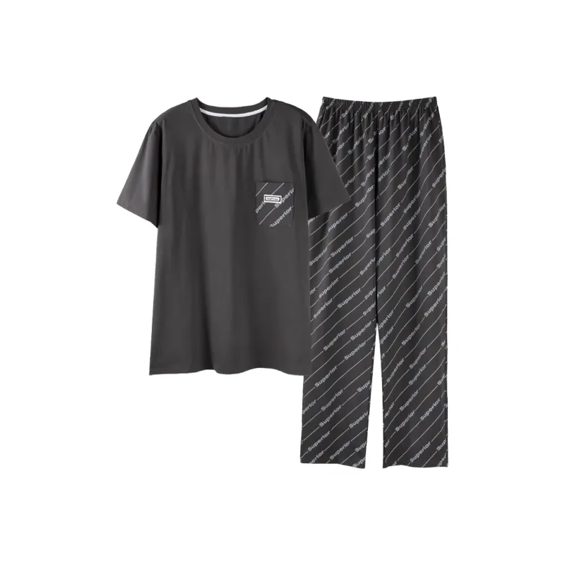 MADALLO Pajama Set Men's Dark Gray-0