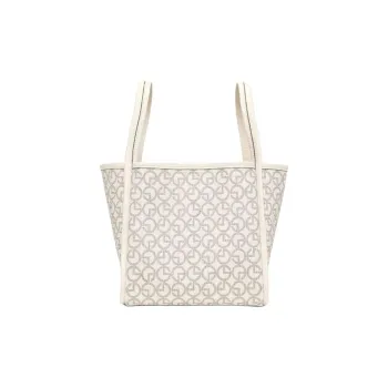 GOLDLION PVC One Shoulder Handbag Trumpets Women's Ecru/Brownish Beige