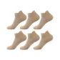 246199 Thin Ankle Socks, Khaki 6 Pack