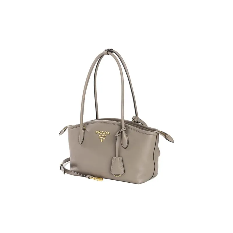 PRADA Calfskin Crossbody Bag Shoulder Bag Women's Taupe-2