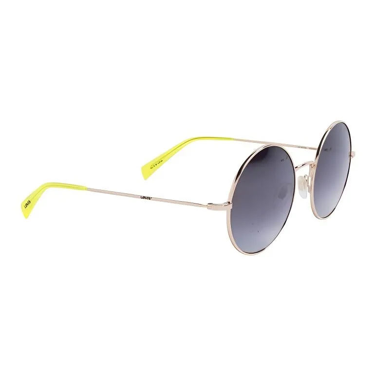 Levi's Metal Plastic Round Sunglasses Women's Gold-2