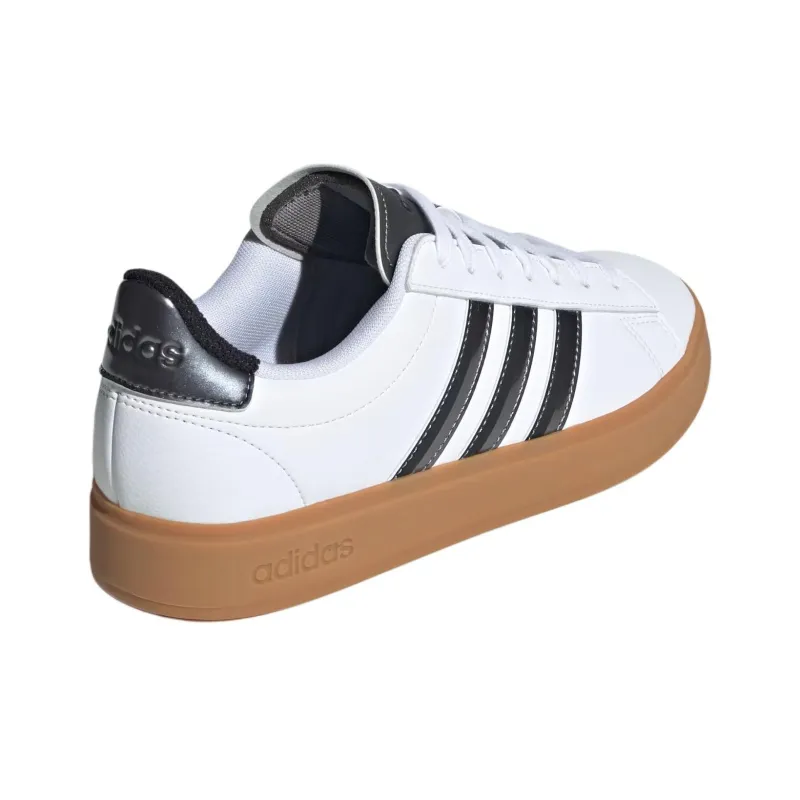 Adidas GRAND COURT 2.0 Abrasion Resistant Slip Resistant Low Top Skateboard Shoes Women's Black White-3