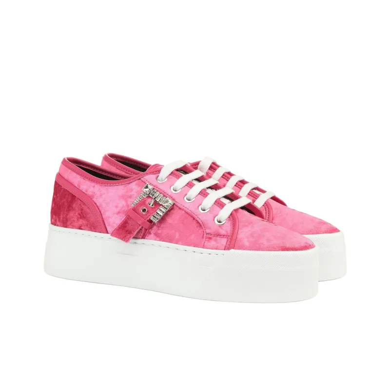 SERGIO ROSSI SR Twenty Low Top Skateboard Shoes Women's Fuchsia-2