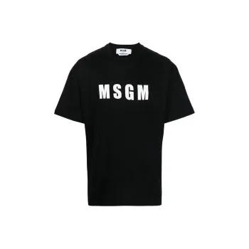 MSGM Logo print Cotton T shirt