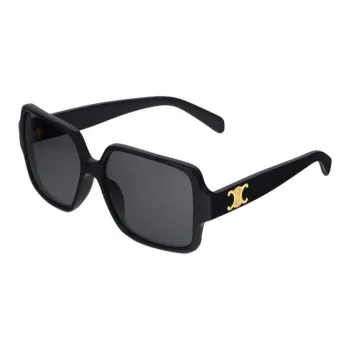 CELINE Acetate Square Sunglasses Women's Black