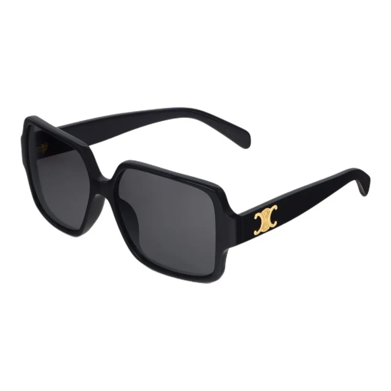 CELINE Acetate Square Sunglasses Women's Black-0