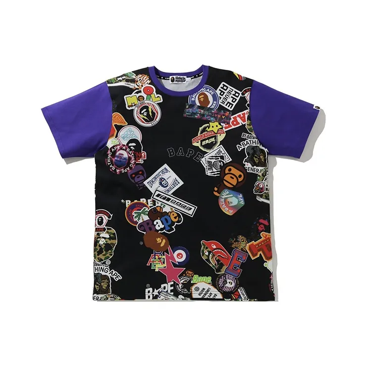 A BATHING APE Multi Motif Print Relaxed Tee-2