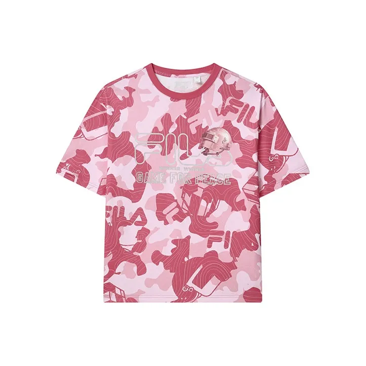 FILA Game For Peace T-Shirts Unisex Cherry Blossom Camouflage-0